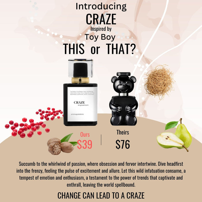 CRAZE | Inspired by MOSCHINO TOY BOY | Toy Boy Dupe Pheromone Perfume - aromapassions