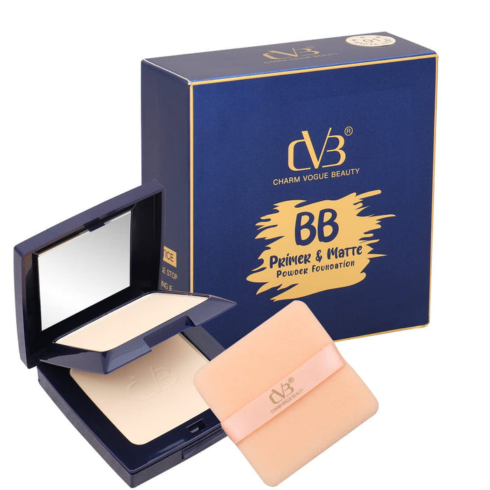 Charm Vogue Beauty BB Primer & Matte Powder Foundation with packaging on a white background
