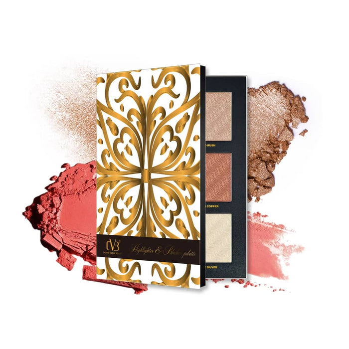 Makeup palette with decorative packaging on a white background