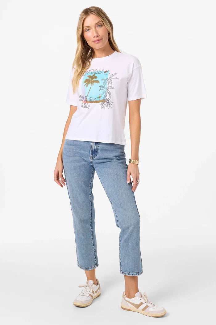 O'Neill Doodles Easy Tee angled view showing relaxed fit