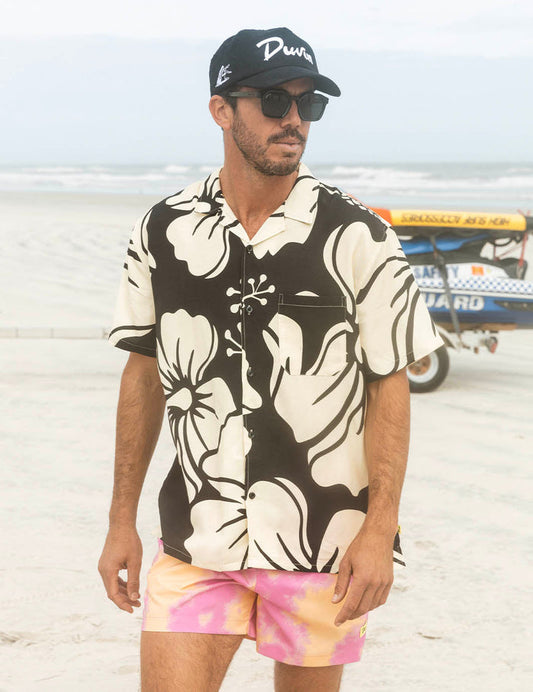 DUVIN Paradise Buttonup (Black, Red)