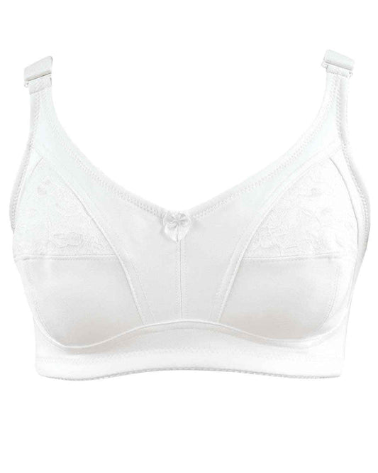 Embroidered Bra - White - Country Collection