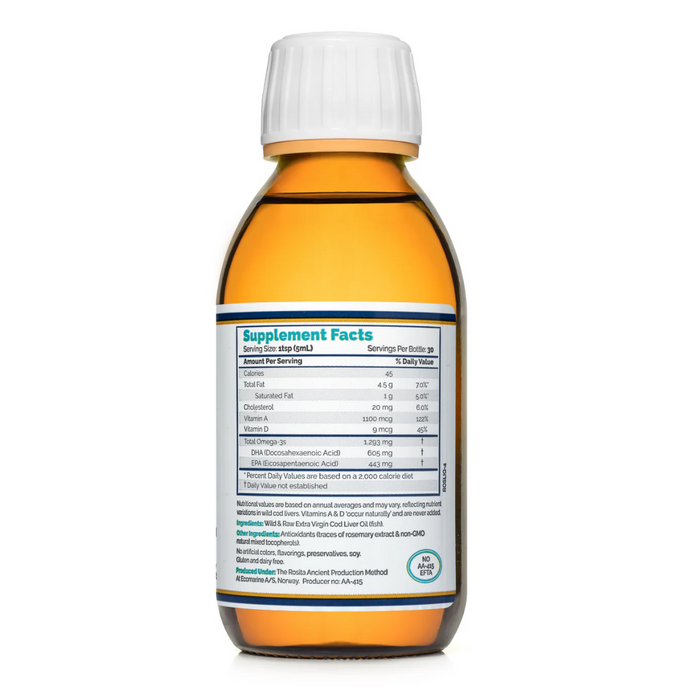 Extra Virgin Cod Liver Oil 5 oz Liquid by Rosita