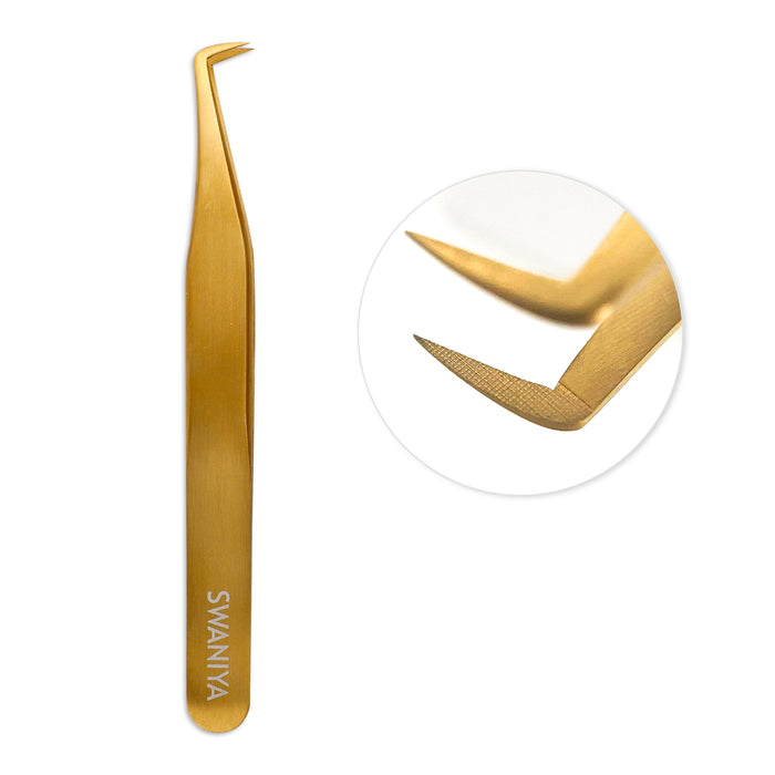 Lash Tweezers F-SWG-05 Fiber Tips 85 Degree| Swaniya Lashes