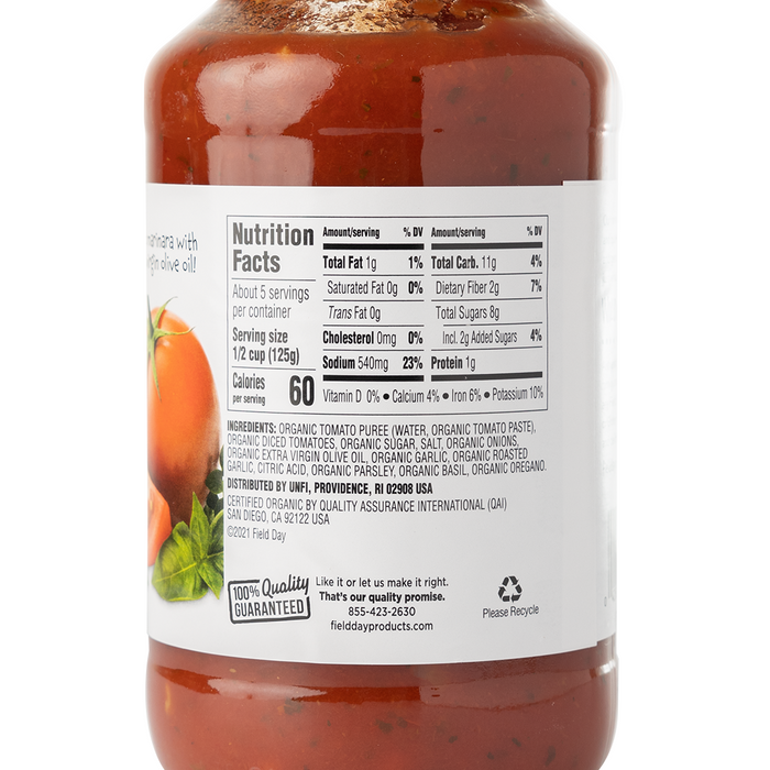 Field Day Organic Marinara Pasta Sauce 680g