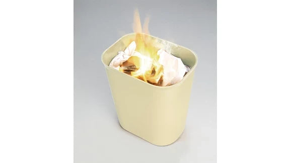 FIRE RESISTANT WASTEBASKET 14 QT BEIGE