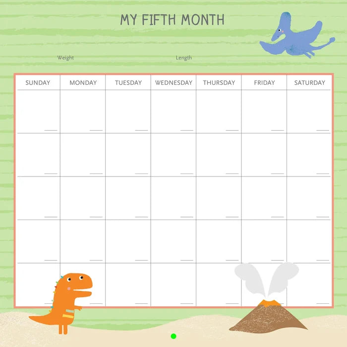 First Year Calendar Dinosaurs