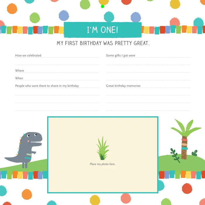 First Year Calendar Dinosaurs