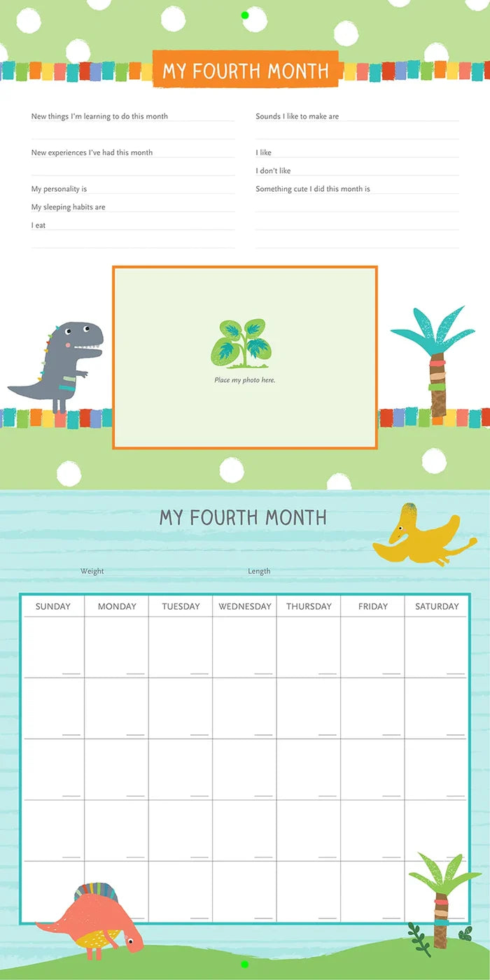 First Year Calendar Dinosaurs