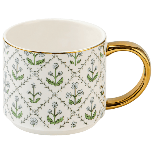 Floral Quilt 14 oz Coffee Mug - Olita Gifts & Goods