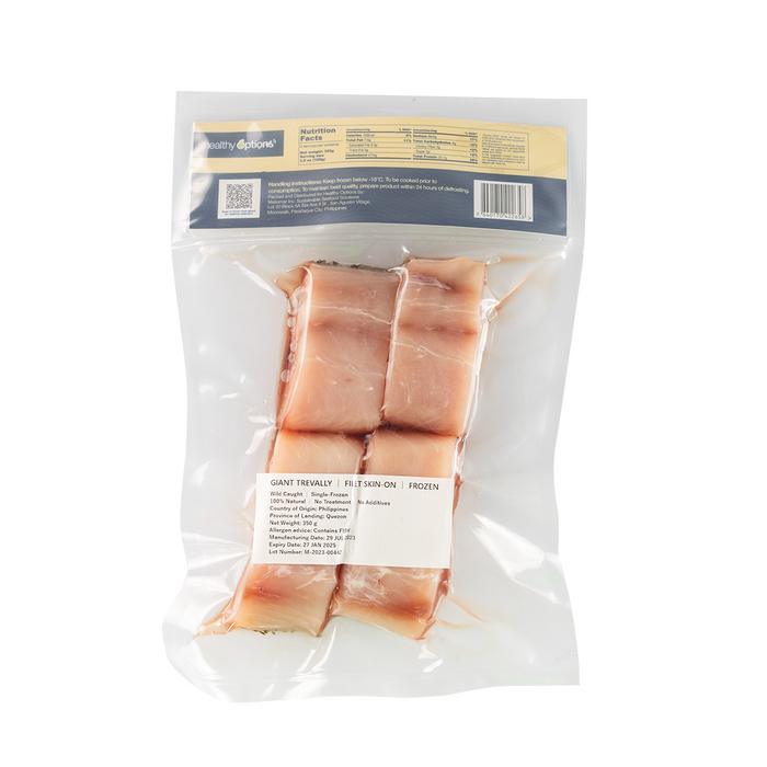 Frozen Artesmar Giant Trevally - Fillet, Skin on 350g