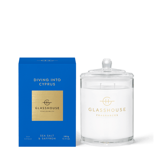 Glasshouse Fragrance candle 380g Glasshouse Candle Diving into Cyprus 380g