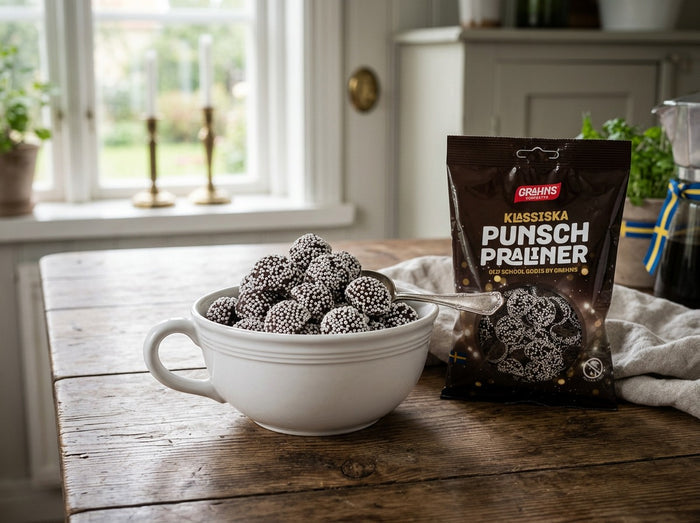 Grahns Punschpraliner 120g (4.23 oz) – Authentic Swedish Chocolate Pralines with Punsch Flavor