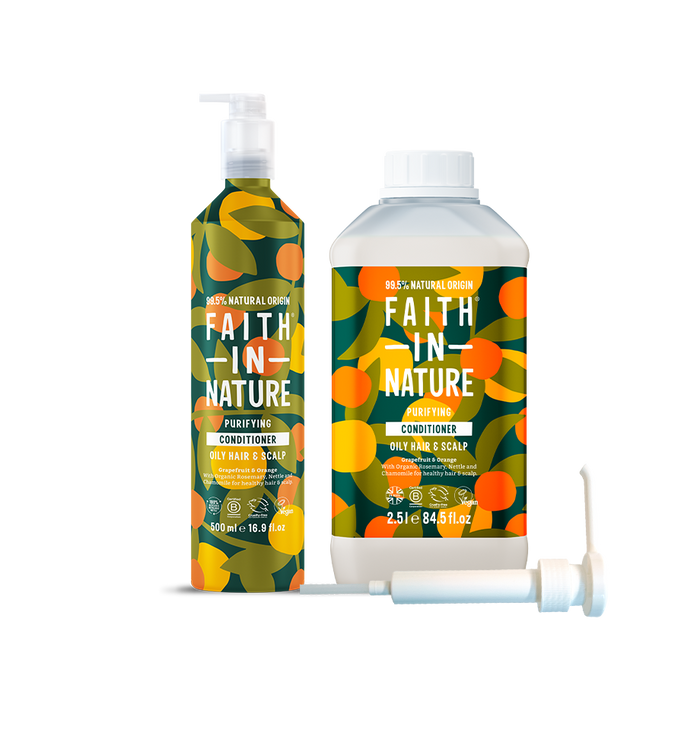 Faith In Nature Grapefruit & Orange Aluminium Conditioner Refill Set