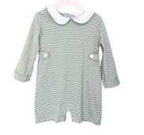 Green Stripe LS Playsuit