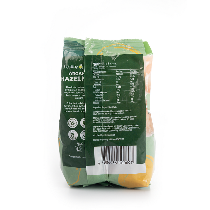 Healthy Options Organic Hazelnuts 200g