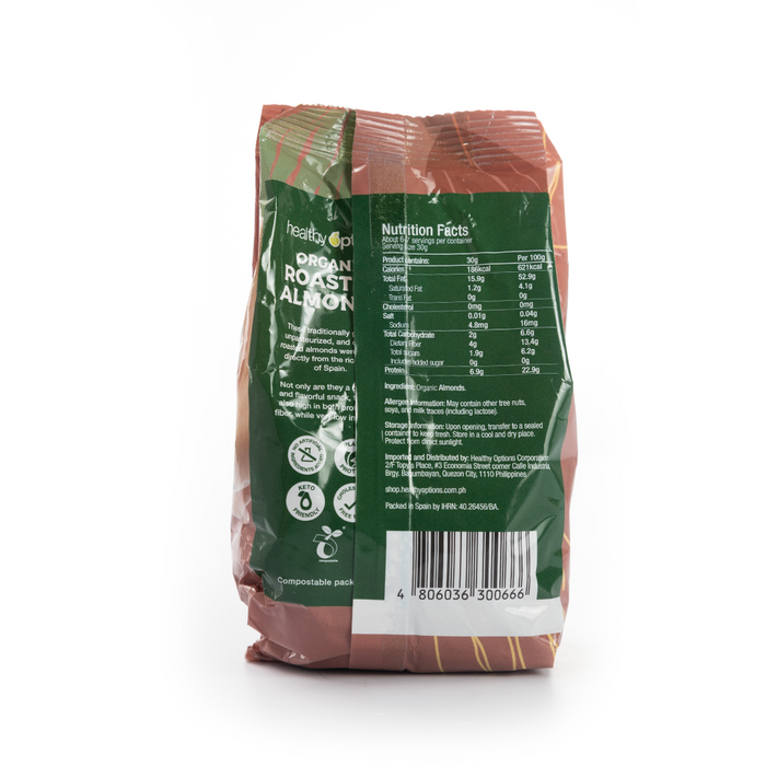 Healthy Options Organic Roasted Almonds 200g