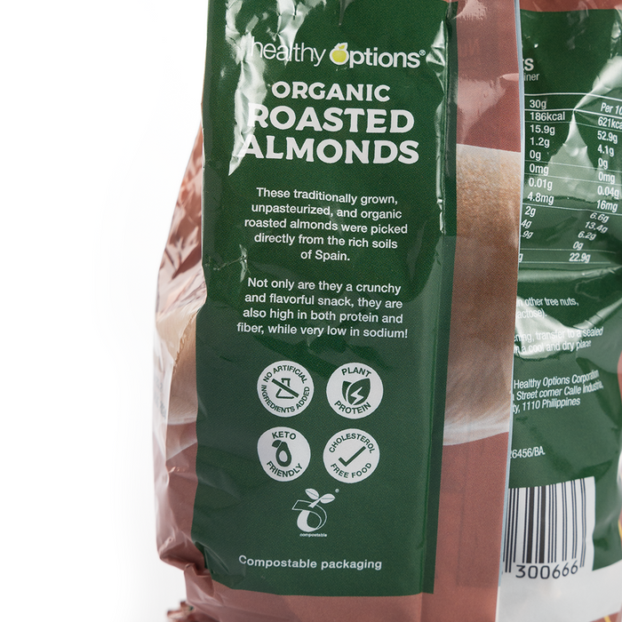 Healthy Options Organic Roasted Almonds 200g