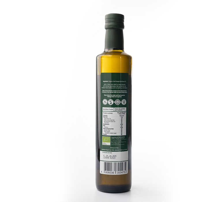 Healthy Options Organic Sunflower Oil 500ml