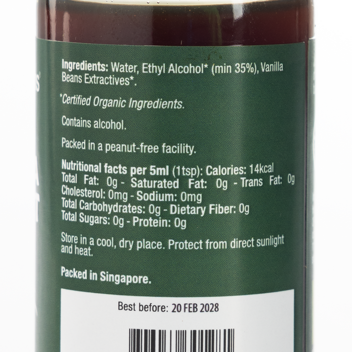 Healthy Options Organic Vanilla Extract 60ml