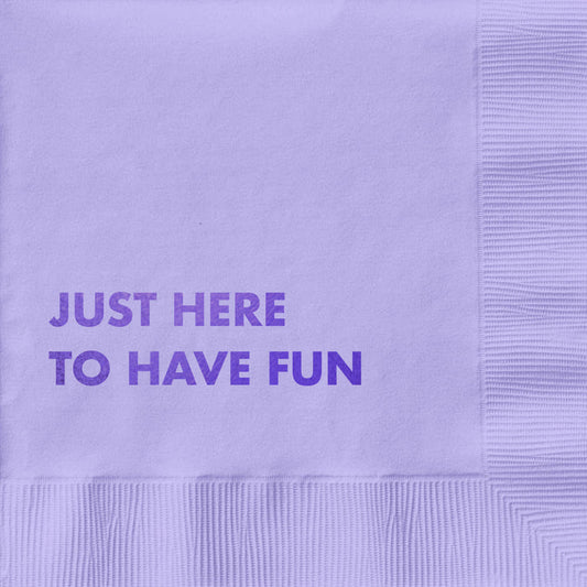 Here to Have Fun Cocktail Napkin