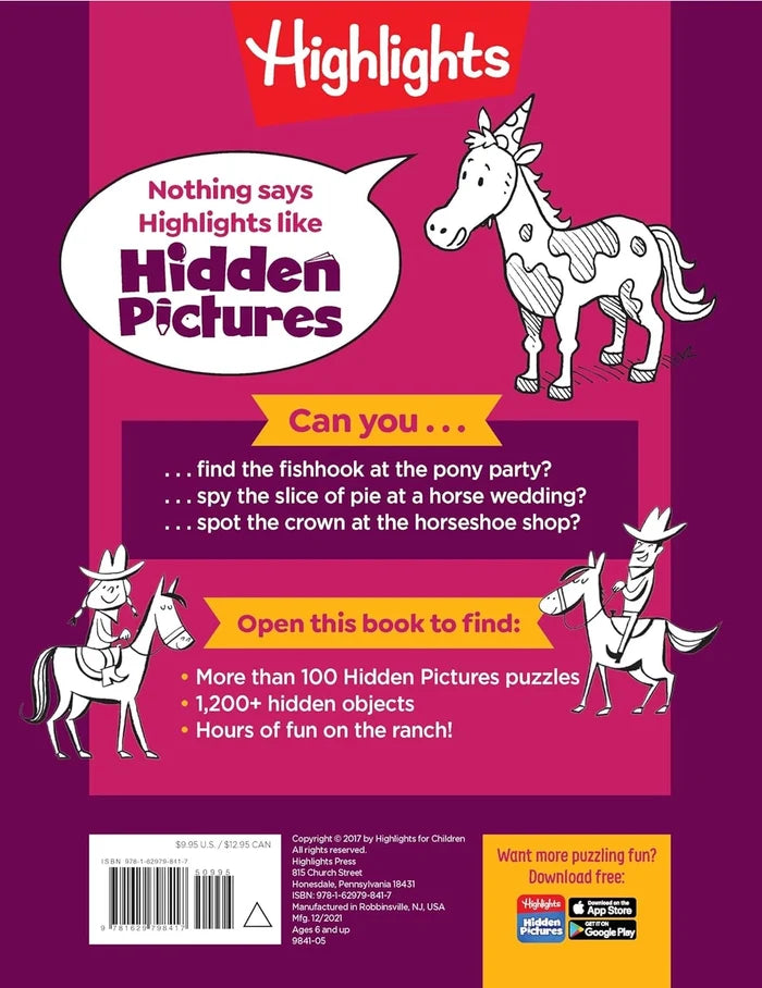 Hidden Pictures Horse Puzzles