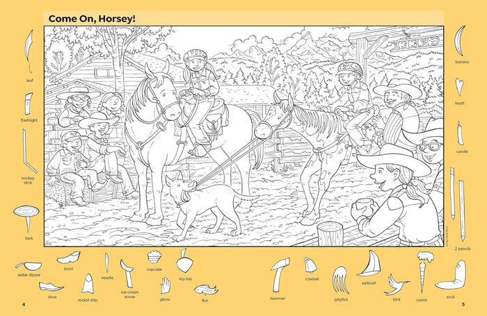 Hidden Pictures Horse Puzzles