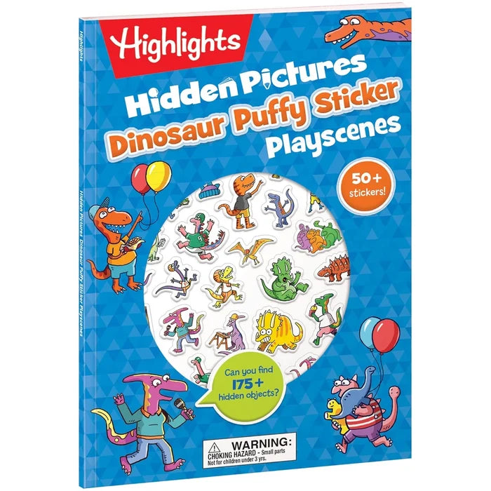 Highlights Dinosaur Hidden Pictures Puffy Sticker Playscenes