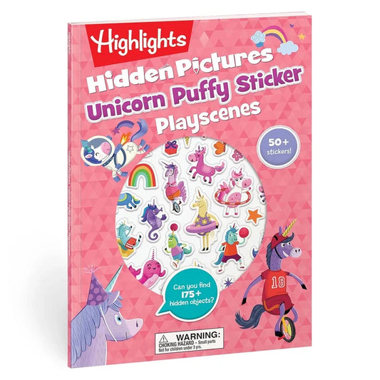 Highlights Unicorn Hidden Pictures Puffy Sticker Playscenes