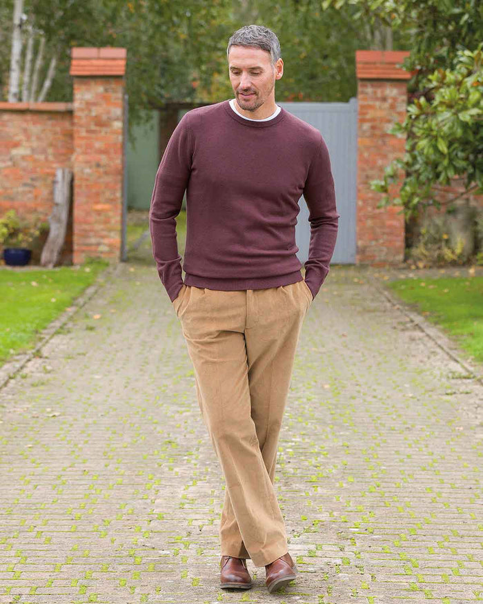 Holbury Wine Cashmilon Crew Neck Jumper - Image 2 - Country Collection