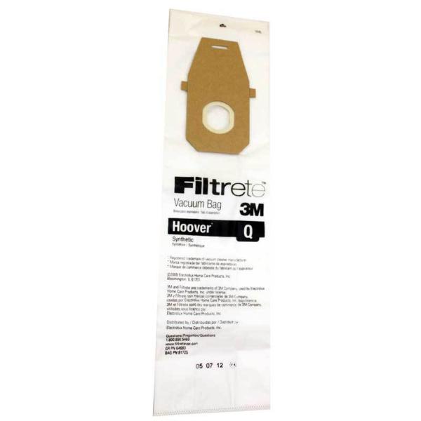 Hoover Style Q Vacuum Paper Bags, Synthetic, fits AH10005, Generic Part 64720-4