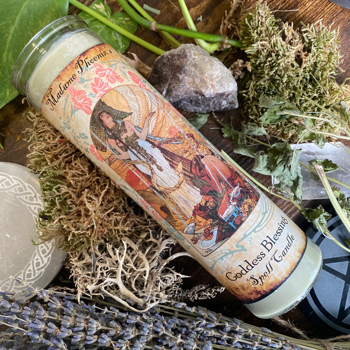 Green Goddess Magic Spell Ritual Candle
