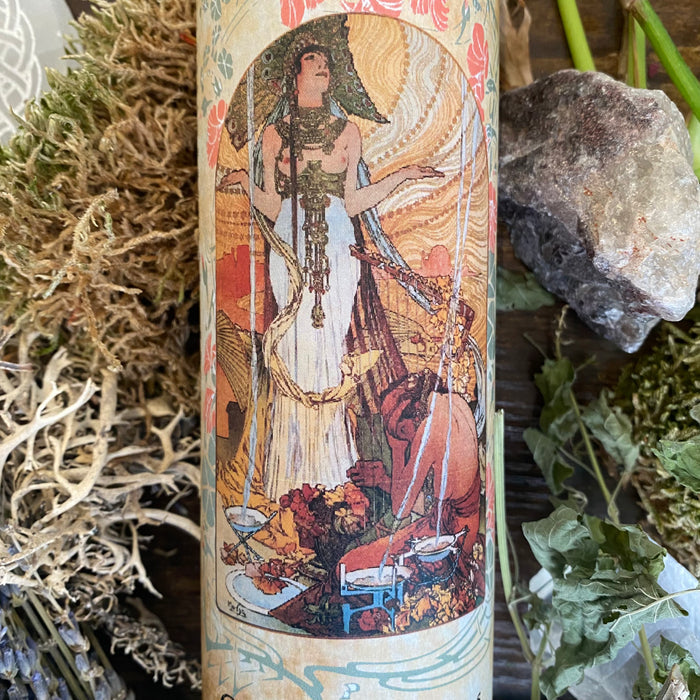 Green Goddess Magic Spell Ritual Candle