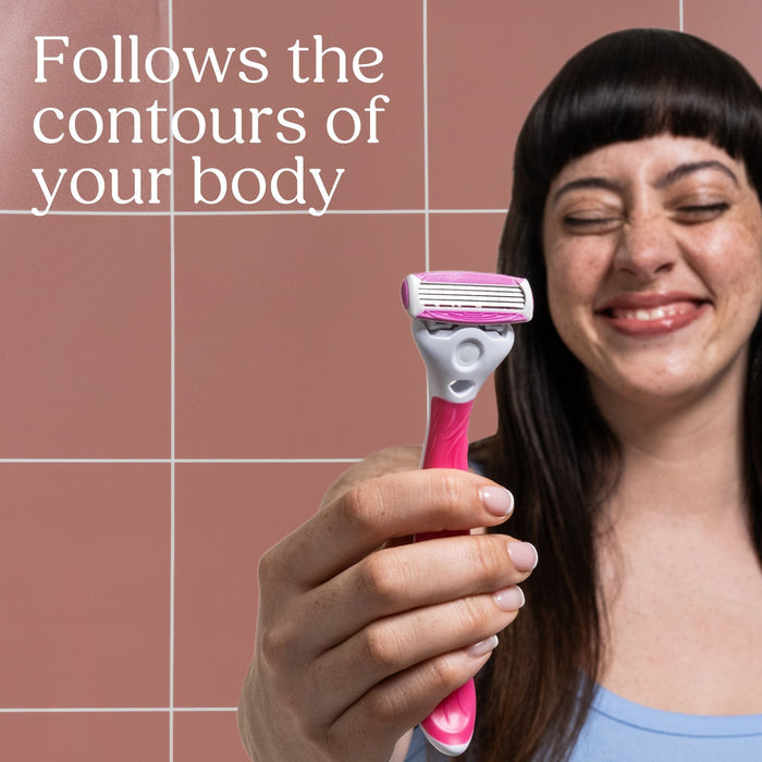 Intuition Quattro For Women Rose Gold Razor + 5 Blades Refills