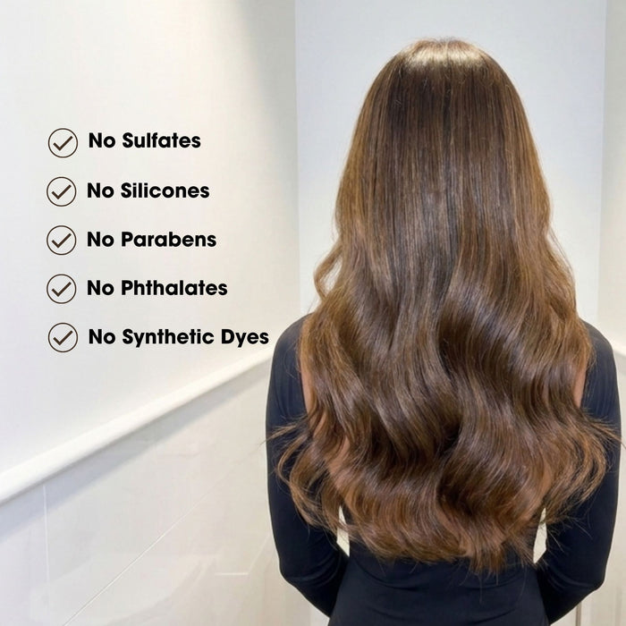 No Sulfates, No Silicones, No Parabens, No Phthalates, No Synthetic Dyes