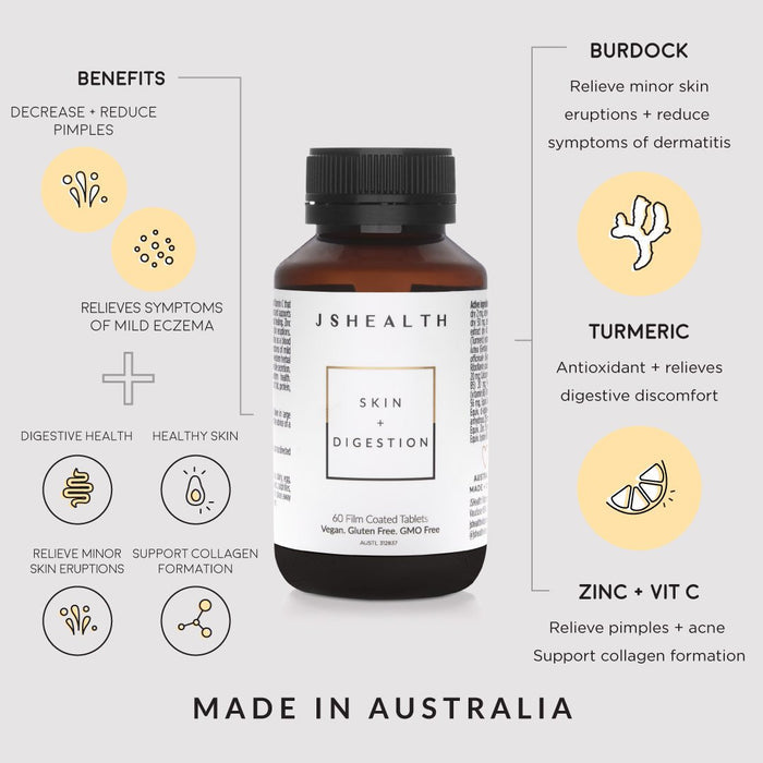 JShealth 60's Skin + Digeston Vitamins