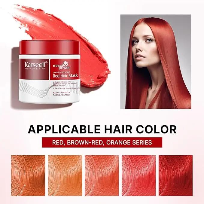 KARSEELL Color Depositing Red Hair Mask 500 gm - DOKAN