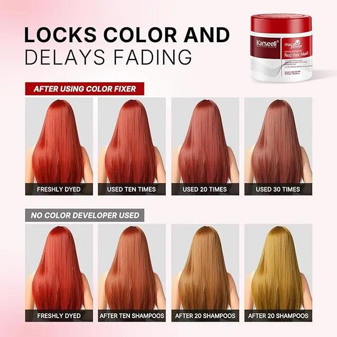KARSEELL Color Depositing Red Hair Mask 500 gm - DOKAN