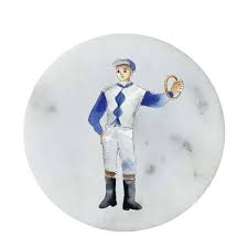 Kentucky Horse Racing Jockey Marble Coaster