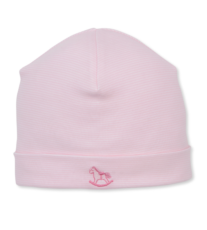 Kissy Kissy  Hat in Pink Striped Gingham Rockers