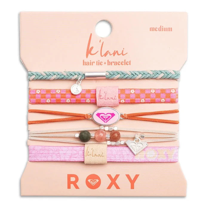 K'lani x Roxy Pink Tropics Hair Tie Bracelet - Olita Gifts & Goods