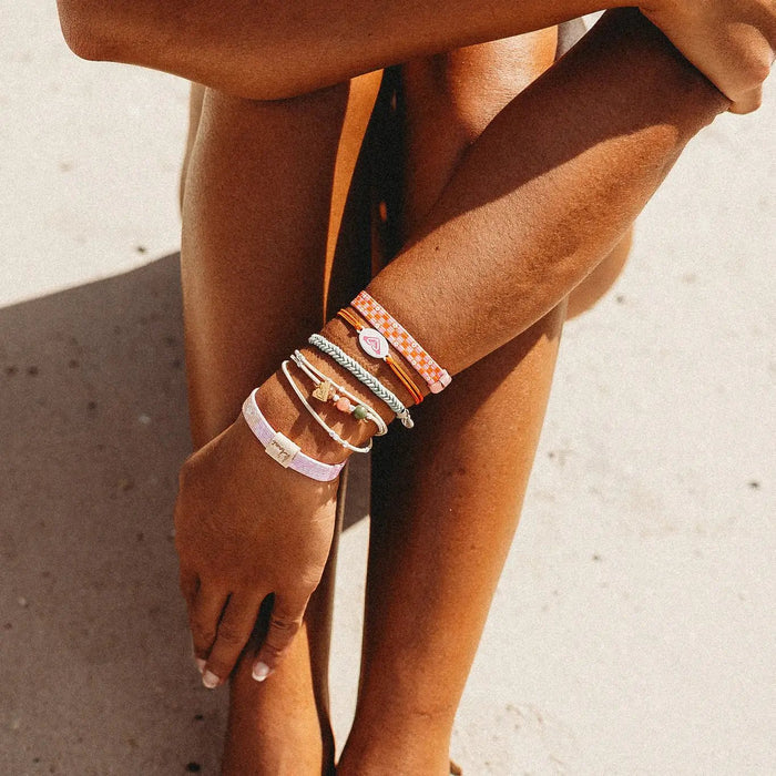 K'lani x Roxy Pink Tropics Hair Tie Bracelet - Olita Gifts & Goods