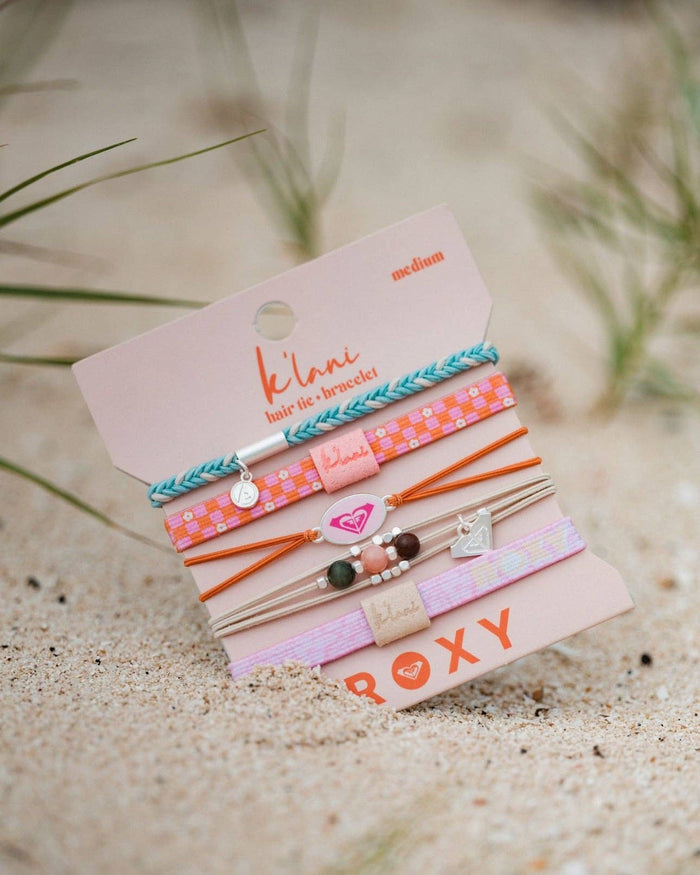 K'lani x Roxy Pink Tropics Hair Tie Bracelet - Olita Gifts & Goods