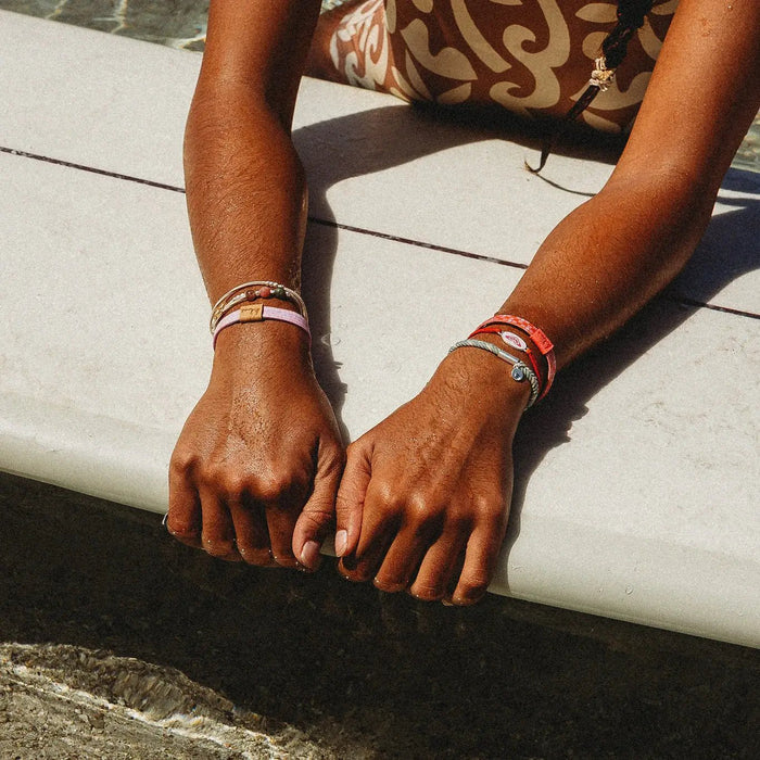 K'lani x Roxy Pink Tropics Hair Tie Bracelet - Olita Gifts & Goods