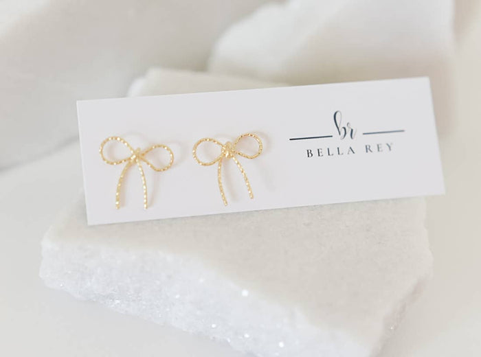 Lala Bow Studs 14K Plated - Olita Gifts & Goods