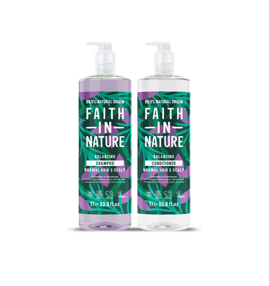 Lavender & Geranium 1L shampoo & conditioner set