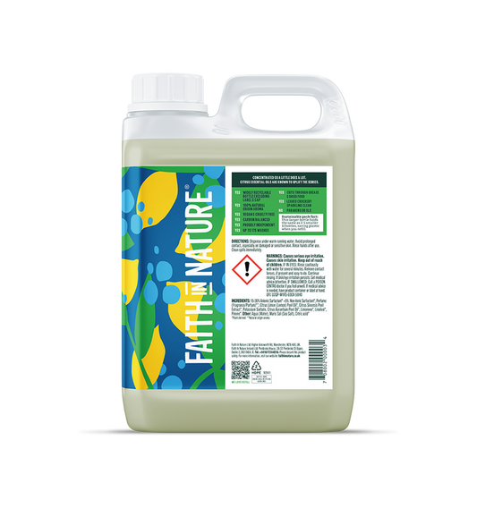 Natural Lemon Washing Up Liquid Refill 2.5L