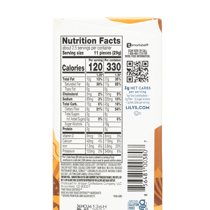 Lily's Salted Caramel Milk Chocolate Style Bar - 36% Cacao 79g