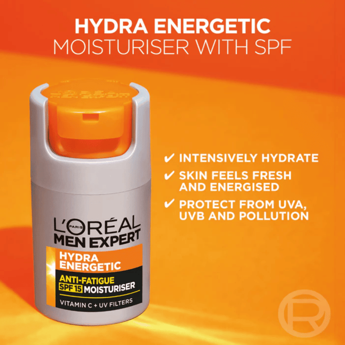 L'Oreal Paris Men Expert Hydra Energetic Anti-Fatigue Moisturiser SPF15 50ml