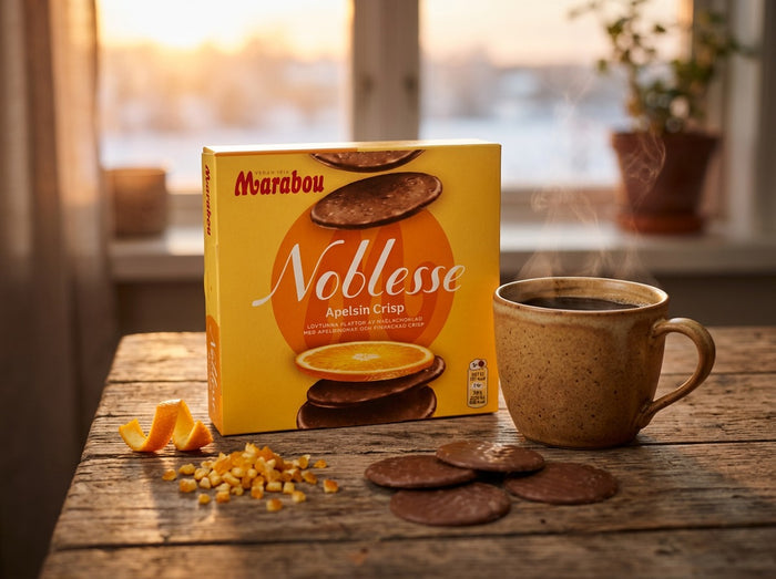 Marabou Noblesse Apelsin Crisp 150g (5.29 oz) – Authentic Swedish Milk Chocolate with Orange